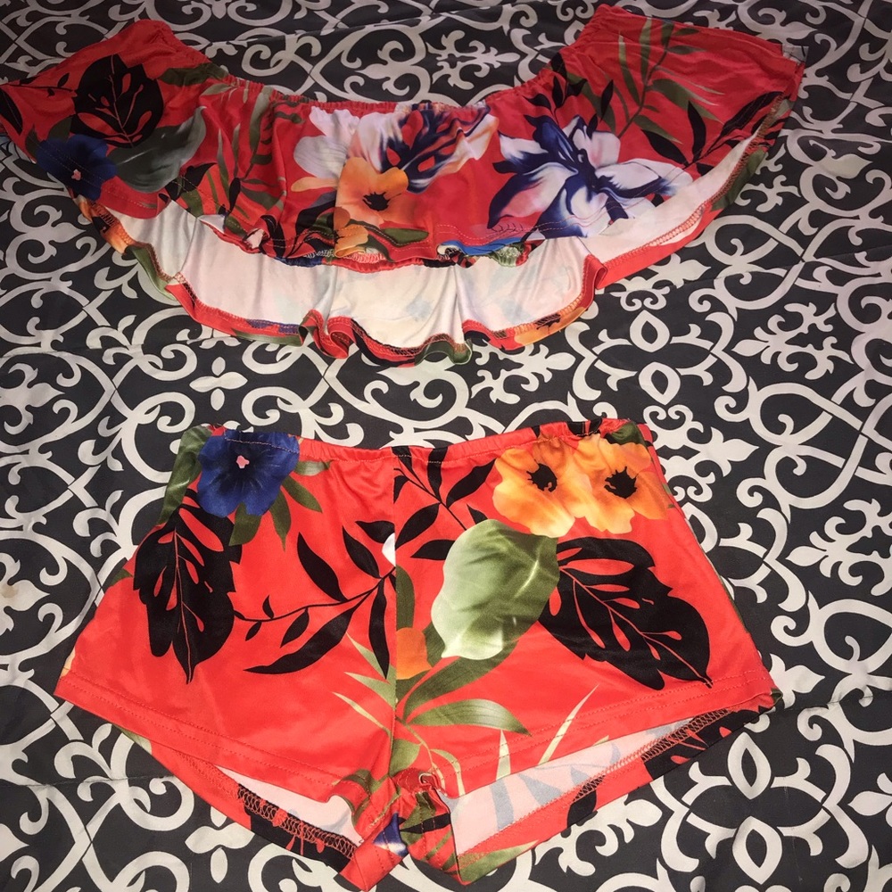 Floral Shorts Set